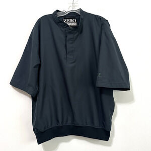 Zero Restriction Mens Pullover Windbreaker M Jacket Green Four Ball Short Sleeve